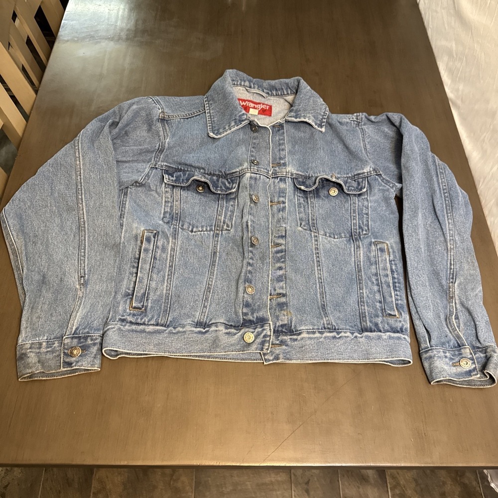Wrangler Hero Blue Denim Trucker Jacket Trucker  Blue Men's Large 90's Grunge Y2